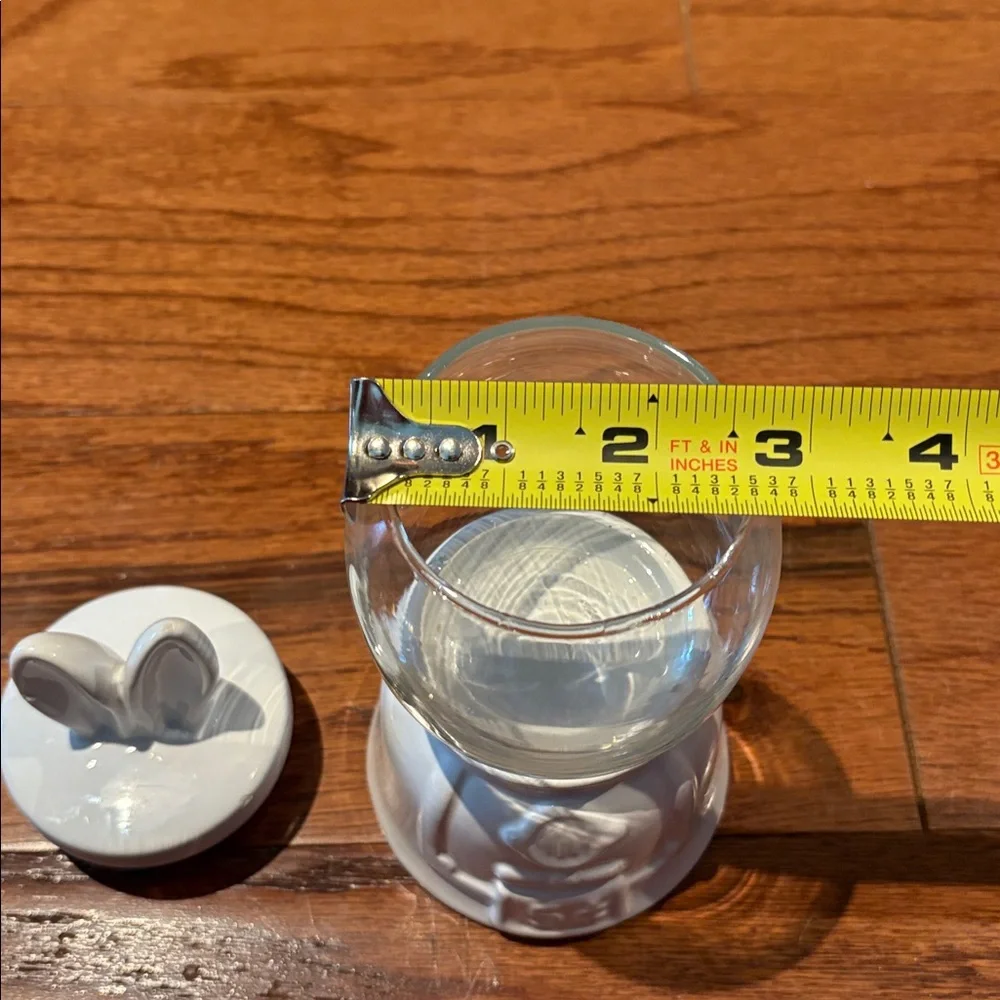 White Bunny Ear Candy Jar